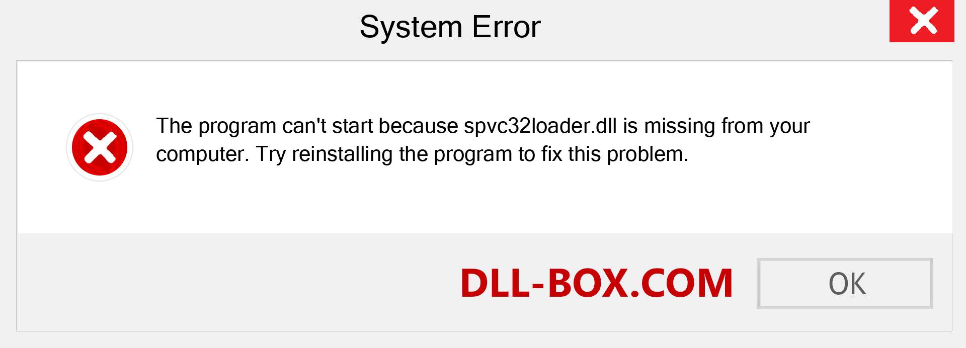  spvc32loader.dll file is missing?. Download for Windows 7, 8, 10 - Fix  spvc32loader dll Missing Error on Windows, photos, images